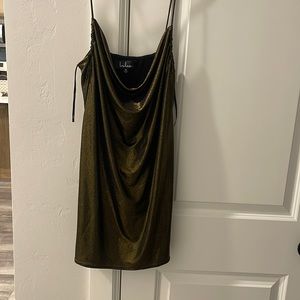 Gold sparkle cocktail dress